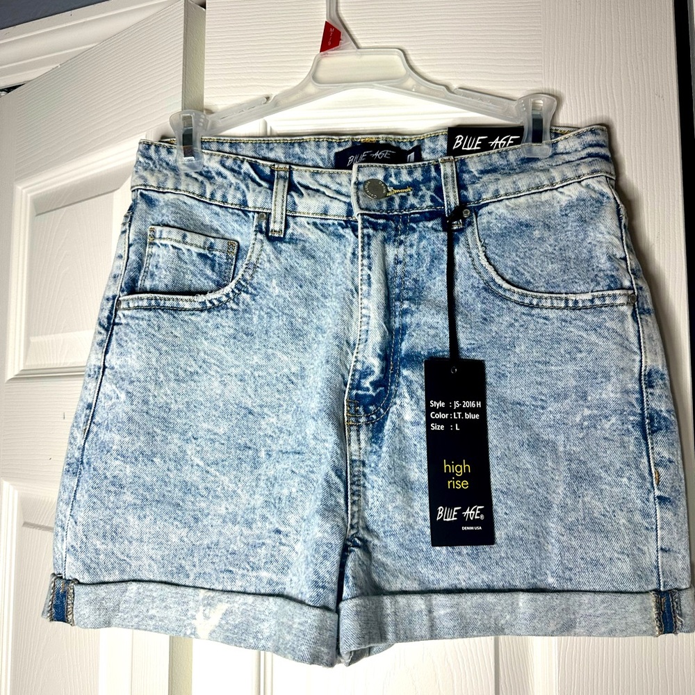 Blue Age High Rise Jean Shorts NWT